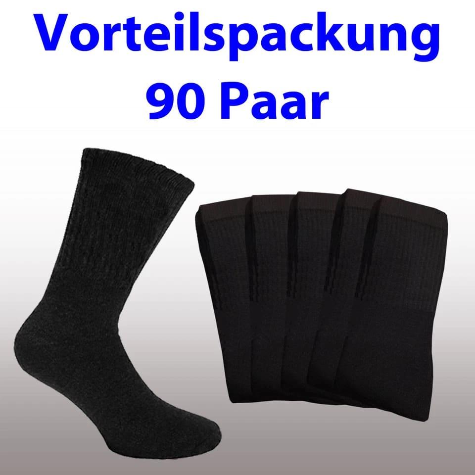 Freizeit Socken schwarz, 70 % Baumwolle