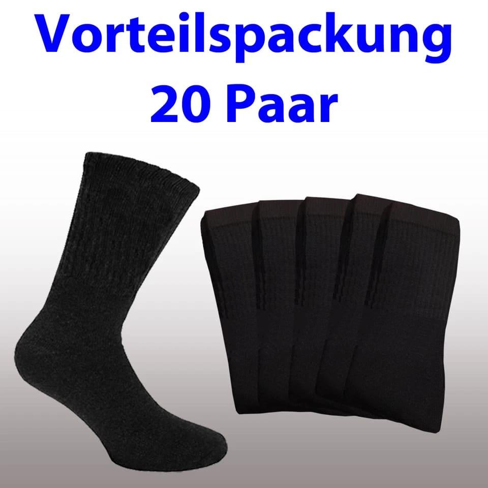 Freizeit Socken schwarz, 70 % Baumwolle